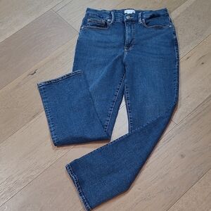 Good American Jeans Women's sz 8/29 Good Legs Straight Mid Rise Crop Denim